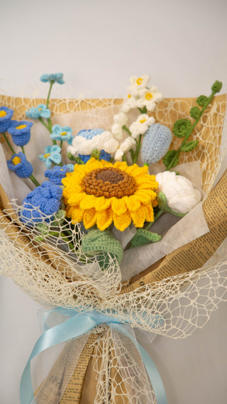 บลูเบอร์รี่ซันไชน์ | ดอกทานตะวันและดอกกุหลาบ | ช่อดอกไม้ฤดูหนาว